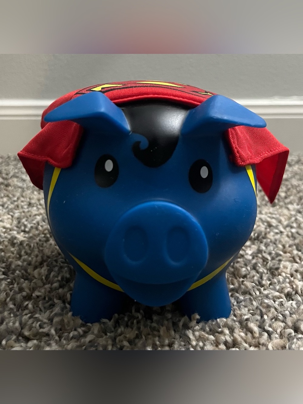 Rare Old Navy Superman Piggy Bank with Cape 2013